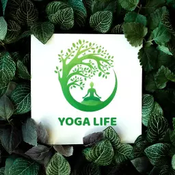 Serene Green Tree Design for Yoga Life Mockup Logo Template