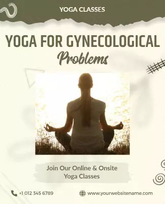 Serene Natural Yoga for Gynecological Problems Poster Template