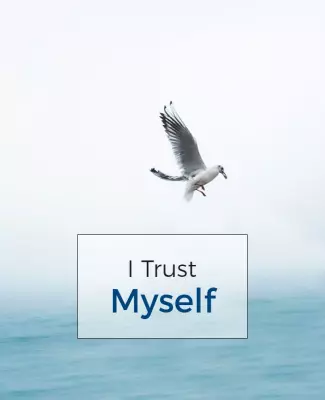 Serene Seagull Over Tranquil Ocean Trust Poster Template