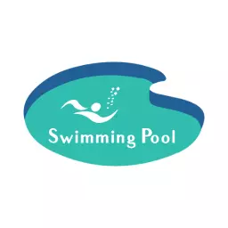 Serene Teal and Navy Water Design for Swimming Pool Logo Template