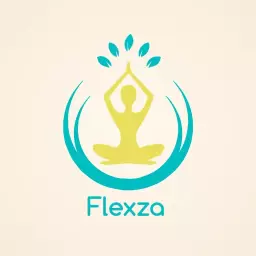 Serene Yellow and Blue Yoga Pose for Inner Peace Logo Template
