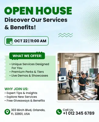 Services Showcase Open House Flyer Template