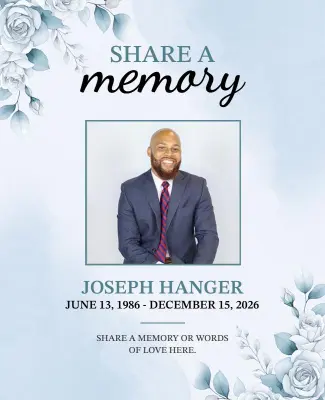 Share a Memory Funeral Tribute Flyer Template