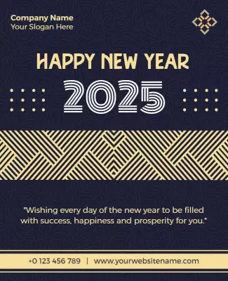 Shark and Ebony Clay New Year Flyer Template