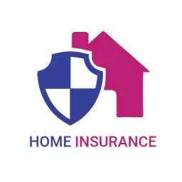 Shield and House Symbol Representing Home Insurance Logo Template