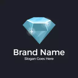 Shiny 3D Diamond Design Perfect for Jewelry Branding Logo Template