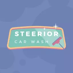 Shiny Blue Surface Signifying Quality Car Wash Service Logo Template