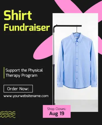 Shirt Fundraiser Event Poster Template