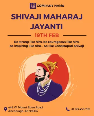 Shivaji Maharaj Jayanti Celebration Flyer Template