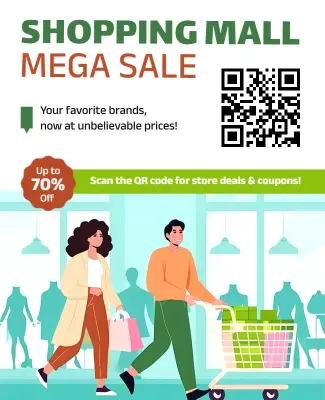 Promotional Shopping Mall Mega Sale Flyer Template