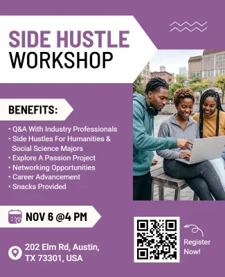 Side Hustle Workshop Event Flyer Template