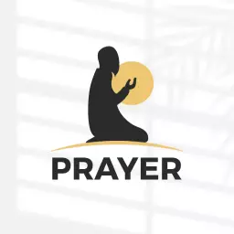Silhouetted Worshipper in Meditation Emphasizing Prayer Logo Template