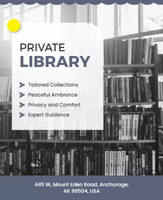 Simple Private Library Flyer Template