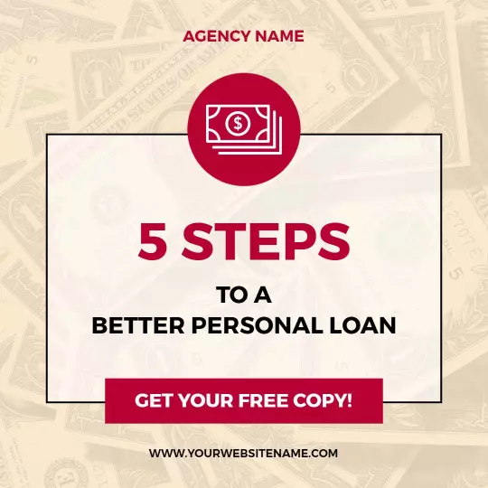 Simplified Guide to Better Personal Loan Steps Ad Template