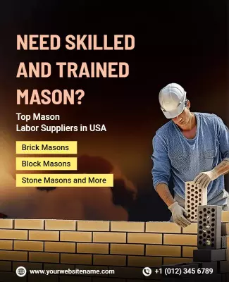 Skilled Mason Recruitment Services Flyer Template