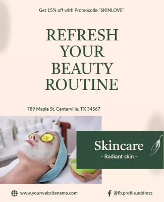 Skincare Beauty Spa Promotion Flyer Template