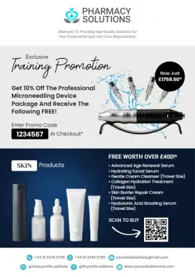 Skincare Microneedling Training Promotion Flyer Template