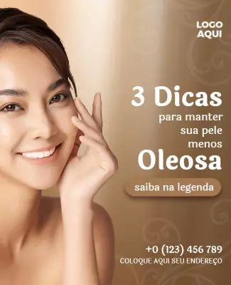 Skincare Tips for Oily Skin Flyer Template