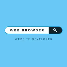 Sky Blue Search Bar Capturing Website Developer Insights Logo Template