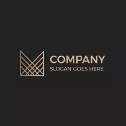 Sleek Black and Gold Design Representing Luxury Brand Logo Template