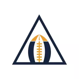 Sleek Black and Gold Rugby Triangle Logo Design Concept Logo Template