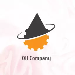 Sleek Black and Orange Design for Modern Industrial Oil Company Logo Template