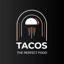Sleek Black and Orange Taco Design Highlighting Culinary Delight Logo Template