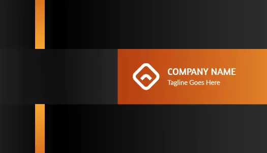 Sleek Black and Orange Web Designer Business Card Template