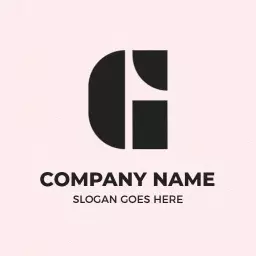 Sleek Black and Pink G Letter Design for Branding Logo Template