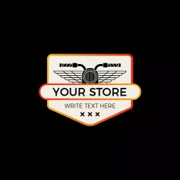 Sleek Black and Red Motorcycle Design for Your Store Logo Template