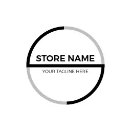 Sleek Black and White Circle Logo for Your Brand Identity Logo Template