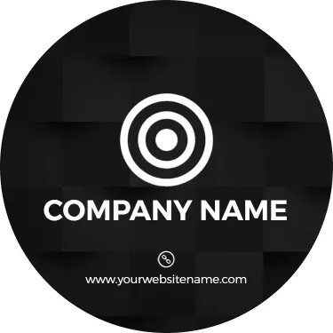 Sleek Black and White Circular Minimalist Business Card Template