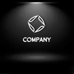 Sleek Black and White Design for Modern Business Mockup Logo Template