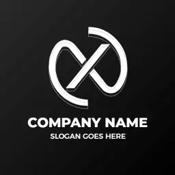 Sleek Black and White Modern X Letter Fusion Logo Template