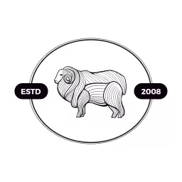 Sleek Black and White Sheep Design Enhancing Agriculture Logo Template