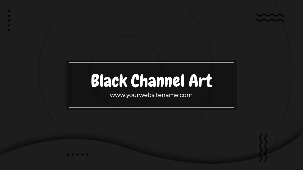 Sleek Black Background with Modern Style YouTube Banner Template