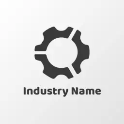 Sleek Black Gear Design Representing Industrial Concept Logo Template