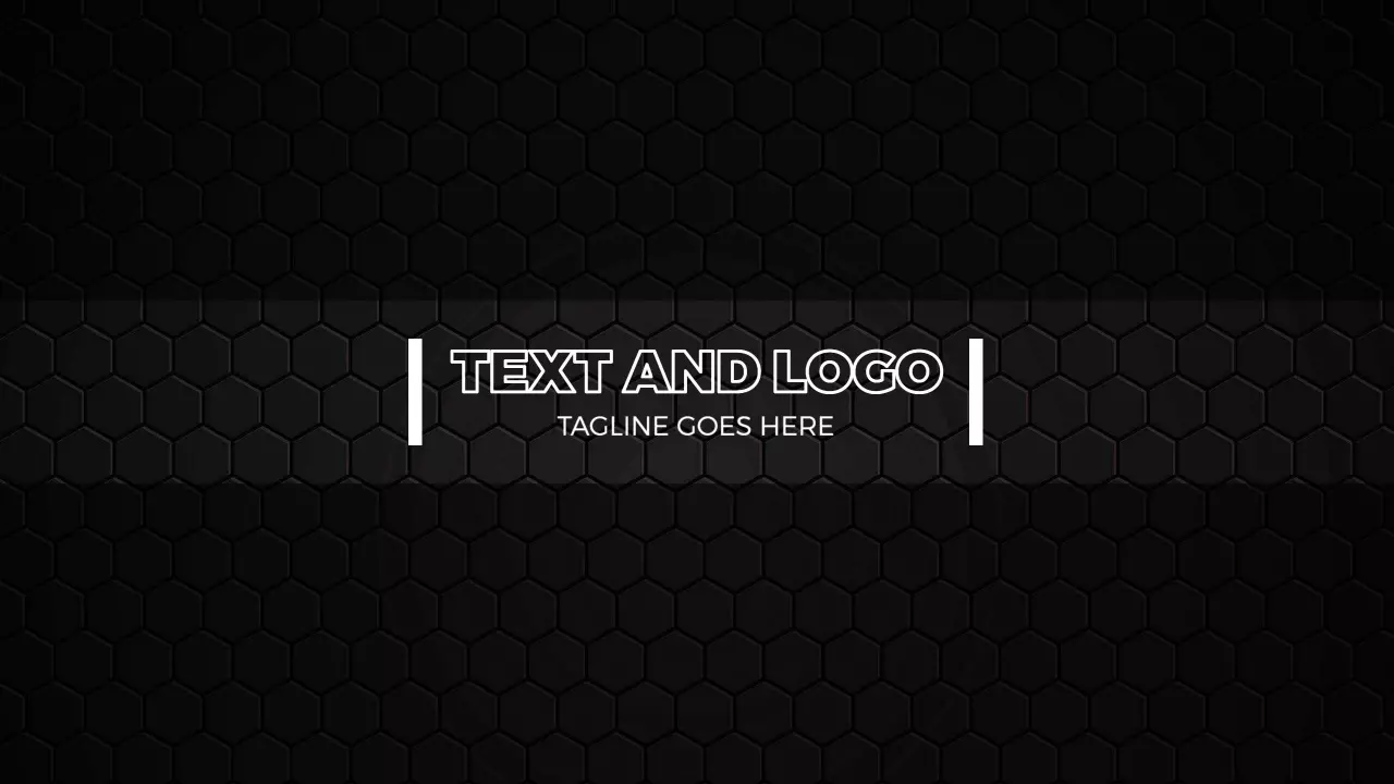 Sleek Black Hexagonal Design for YouTube Channel Banner Template