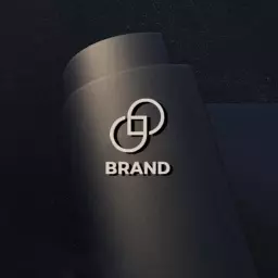 Sleek Black Mockup Demonstrating Modern Branding Logo Template