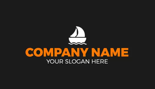 Sleek Black Sailboat Rental Company Business Card Template