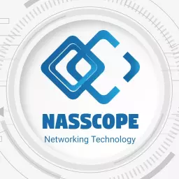 Sleek Blue Abstract Design Representing Networking Technology Logo Template