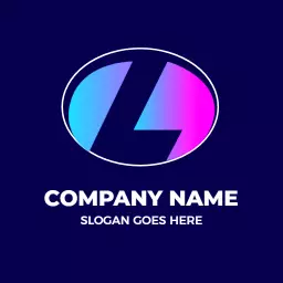 Sleek Blue and Pink L Letter Design for Innovative Branding Logo Template