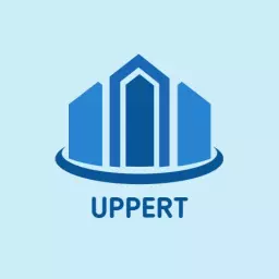 Sleek Blue Architectural Design Showcasing Modern Structures Logo Template