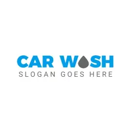 Sleek Blue Design Symbolizing Efficient Car Wash Services Logo Template