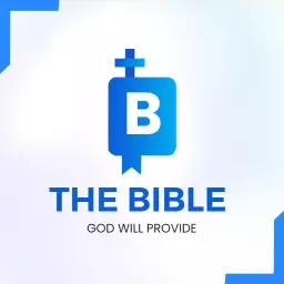 Sleek Blue Design Symbolizing Faith and The Bible Logo Template