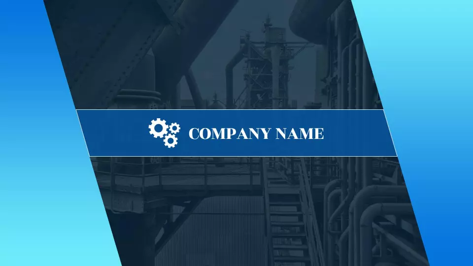 Sleek Blue Industrial Solutions Business Presentation Template