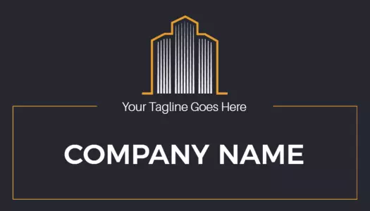 Sleek Dark Real Estate Agent Business Card Template