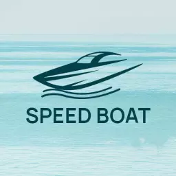 Sleek Design of a Speed Boat Gliding Over Calm Waters Logo Template