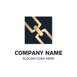 Sleek Gold and Black Chain Design Showcasing Connection Logo Template