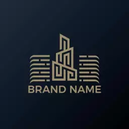 Sleek Gold Design Representing Premium Luxury Brand Logo Template